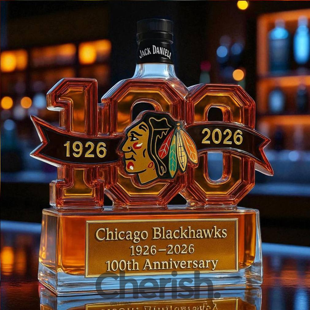 Chicago Blackhawks 100th Anniversary Whiskey Bottle Chicago Blackhawks 100th Anniversary Whiskey Bottle