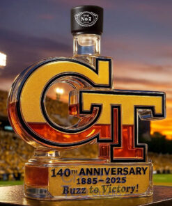 Georgia Tech Yellow Jackets 140th Anniversary “Buzz to Victory” Whiskey Bottle Georgia Tech Yellow Jackets 140th Anniversary “Buzz to Victory” Whiskey Bottle