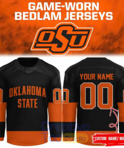 Oklahoma State Cowboys Hockey Bedlam Custom Jersey