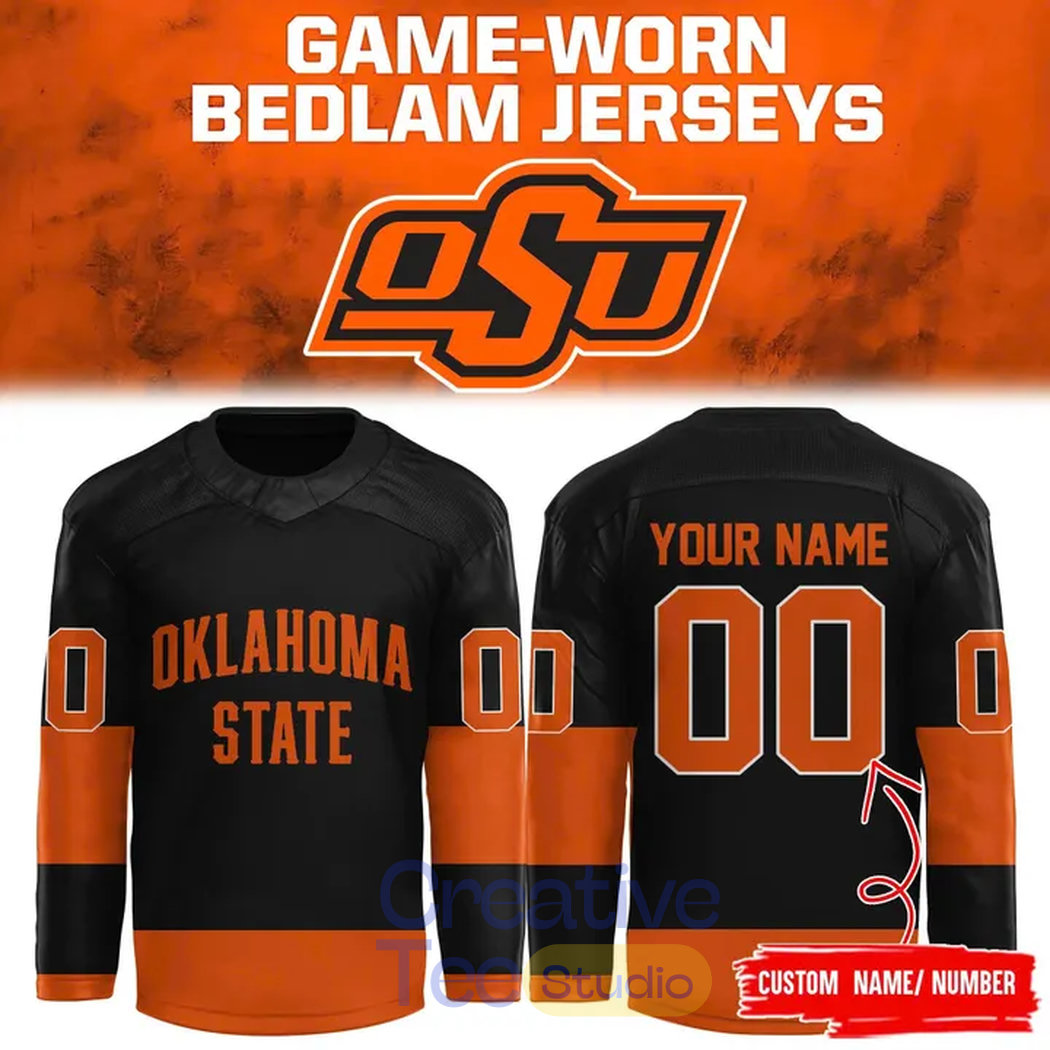 Oklahoma State Cowboys Hockey Bedlam Custom Jersey Oklahoma State Cowboys Hockey Bedlam Custom Jersey