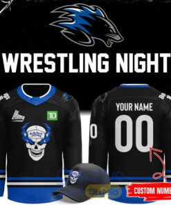 Saint John Sea Dogs x Stone Cold “Wrestling Night” Custom Hockey Jersey