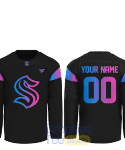 Seattle Kraken Cyberpunk Warm Up 2026 Custom Hockey Jersey