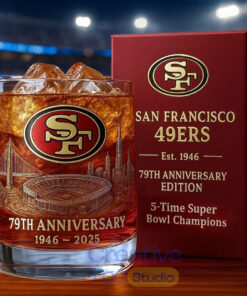 San Francisco 49ers 79th Anniversary Whiskey Glass