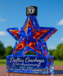 Dallas Cowboys 65th Anniversary Whiskey Bottle