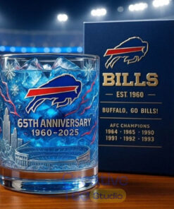 Buffalo Bills 65th Anniversary Whiskey Glass
