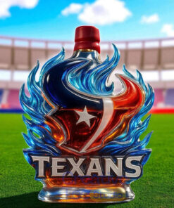 Houston Texans Fire of the Lone Star Limited Edition Whiskey Bottle