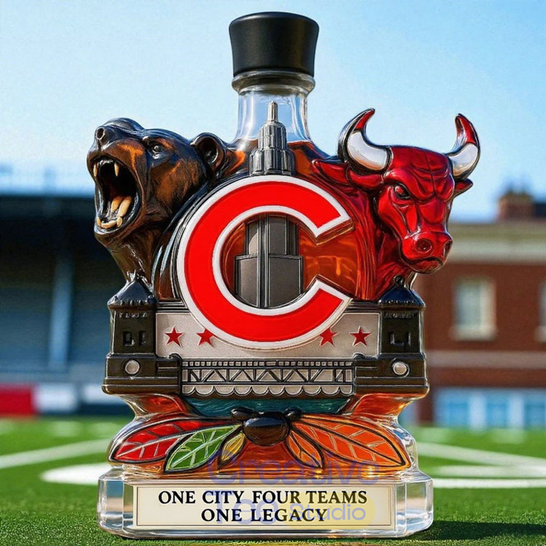 Chicago Sports 'Teams One City Four Teams One Legacy' Limited Edition Whiskey Bottle Chicago Sports 'Teams One City Four Teams One Legacy' Limited Edition Whiskey Bottle