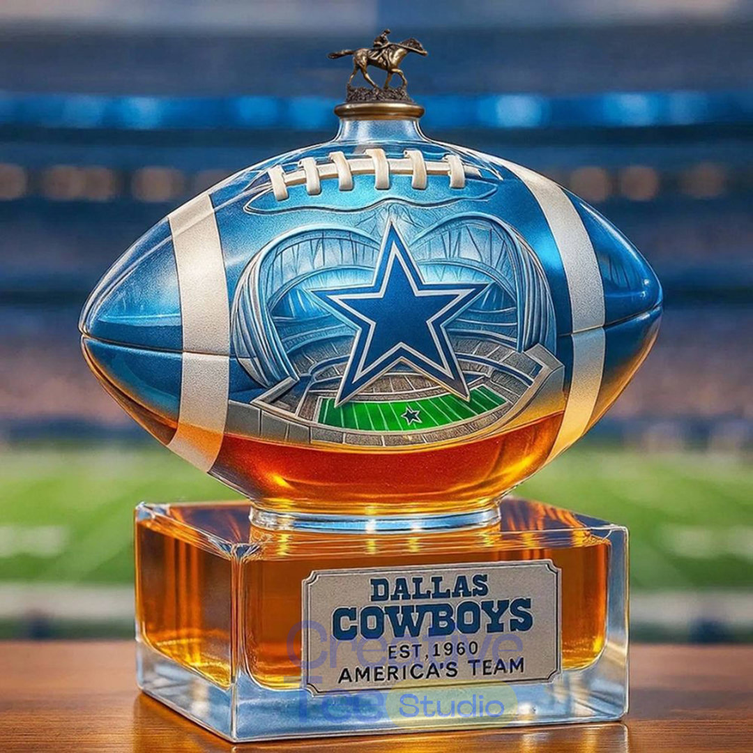 Dallas Cowboys 'America's Team' Football Championship Whiskey Bottle Dallas Cowboys 'America's Team' Football Championship Whiskey Bottle