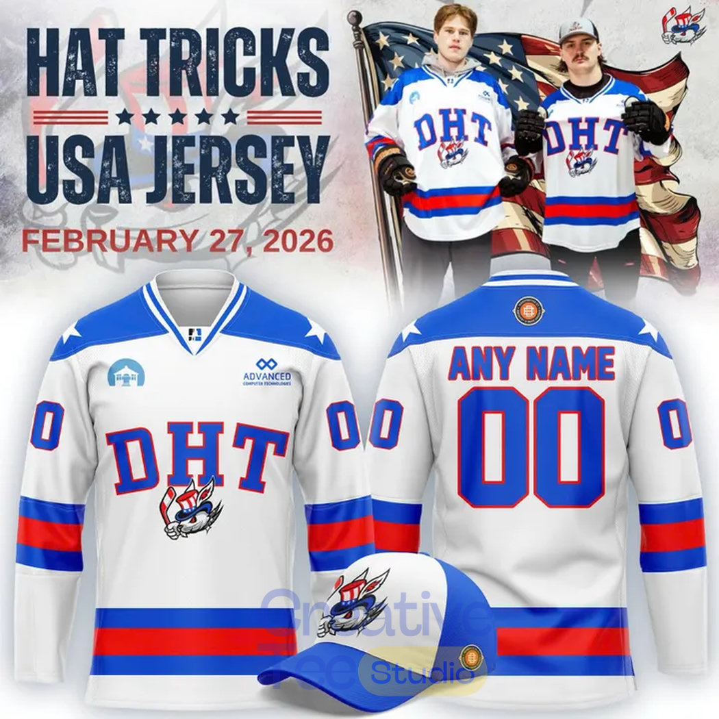 Danbury Hat Tricks Special New 2026 USA Custom Hockey Jersey Danbury Hat Tricks Special New 2026 USA Custom Hockey Jersey