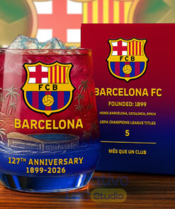 Barcelona 127th Anniversary Whiskey Glass