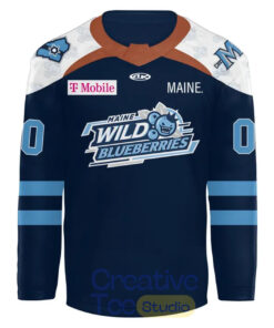 Maine Mariners 2026 Wild Blueberries Custom Hockey Jersey