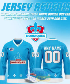 Maine Nordiques 2026 Powder Blue Custom Hockey Jersey
