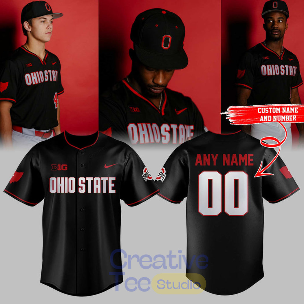 Ohio State Buckeyes Throwback Custom Baseball Jersey Ohio State Buckeyes Throwback Custom Baseball Jersey