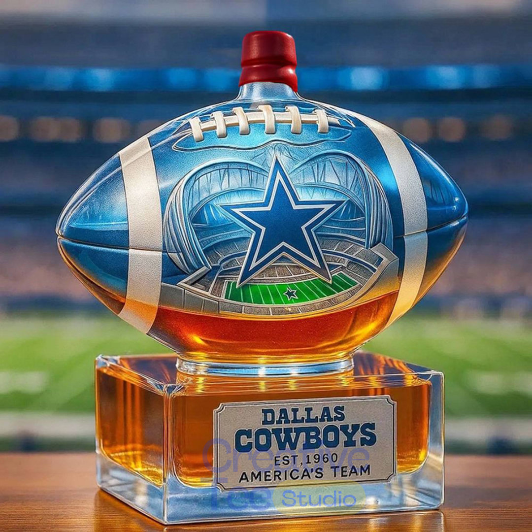 Dallas Cowboys 'America's Team' Football Championship Whiskey Bottle Dallas Cowboys 'America's Team' Football Championship Whiskey Bottle