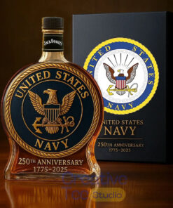 US Navy 250th Anniversary Commemorative Whiskey Bottle