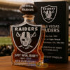 Las Vegas Raiders 65th Anniversary Jersey Design Whiskey Bottle Las Vegas Raiders 65th Anniversary Jersey Design Whiskey Bottle