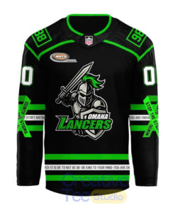 Omaha Lancers 2026 Mental Health Awareness Night Custom Hockey Jersey