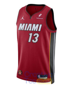 Miami Heat “Bam Adebayo” Statement Red Basketball Jersey