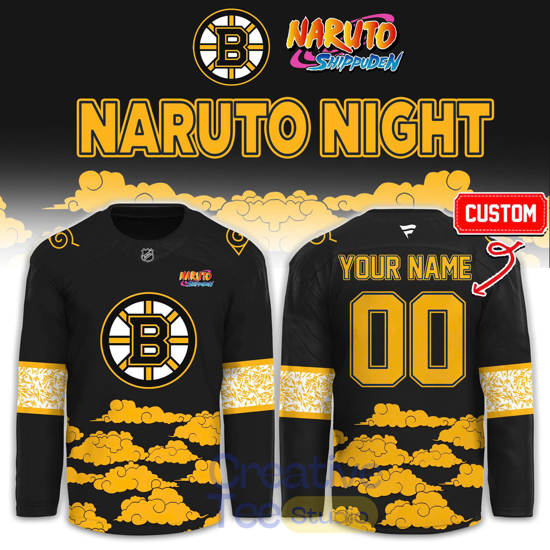 Boston Bruins Naruto Night 2026 Custom Hockey Jersey Boston Bruins Naruto Night 2026 Custom Hockey Jersey