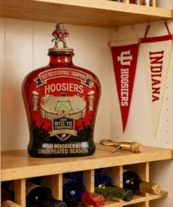 Indiana Hoosiers 2025 Big 10 Championships Commemorative Edition Whiskey Bottle