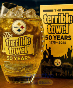 Steelers ‘Terrible Towel’ 50th Anniversary Whiskey Glass