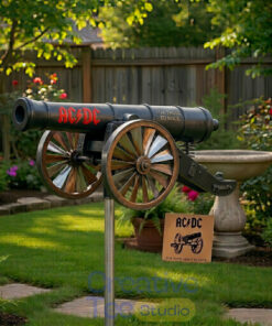 AC/DC For Those About to Rock Cannon Garden Wind Spinner