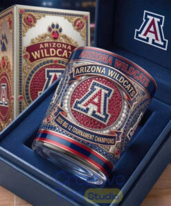 Arizona Wildcats 2026 Big 12 Tournament Champions Whiskey Glass