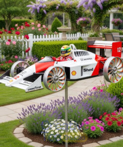 Ayrton Senna & McLaren MP4/4-Themed Garden Windmill