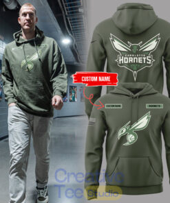 Charlotte Hornets Military Appreciation Olive Hoodie Charlotte Hornets Military Appreciation Olive Hoodie