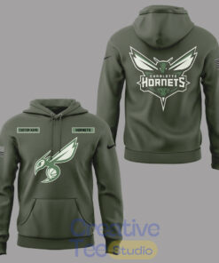 Charlotte Hornets Military Appreciation Olive Hoodie