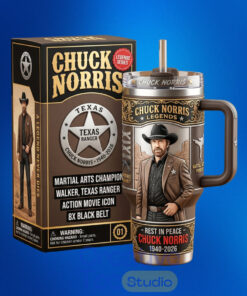 Chuck Norris Legends Rest in Peace Tumbler
