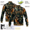 Custom Black Black Old Gold Tiger And Peacock 3D Pattern Design Bomber Full Snap Varsity Letterman Jacket 2.jpg