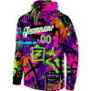 Custom Stitched Graffiti Pattern Neon Green White 3D Sports Pullover Sweatshirt Hoodie 2.jpg