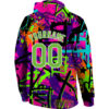 Custom Stitched Graffiti Pattern Neon Green White 3D Sports Pullover Sweatshirt Hoodie 3.jpg