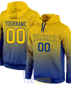 Custom Stitched Royal Gold Fade Fashion Sports Pullover Sweatshirt Hoodie