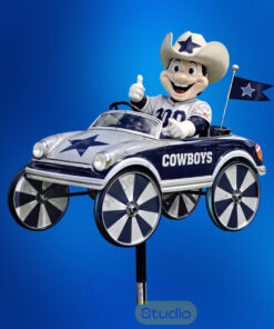 Dallas Cowboys Rowdy Mascot Garden Wind Spinner