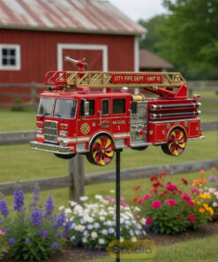Fire Truck Garden Wind Spinner Fire Truck Garden Wind Spinner