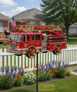 Fire Truck Garden Wind Spinner