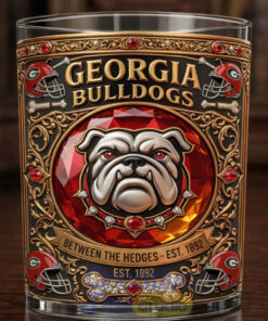 Georgia Bulldogs “Between The Hedges” Whiskey Glass