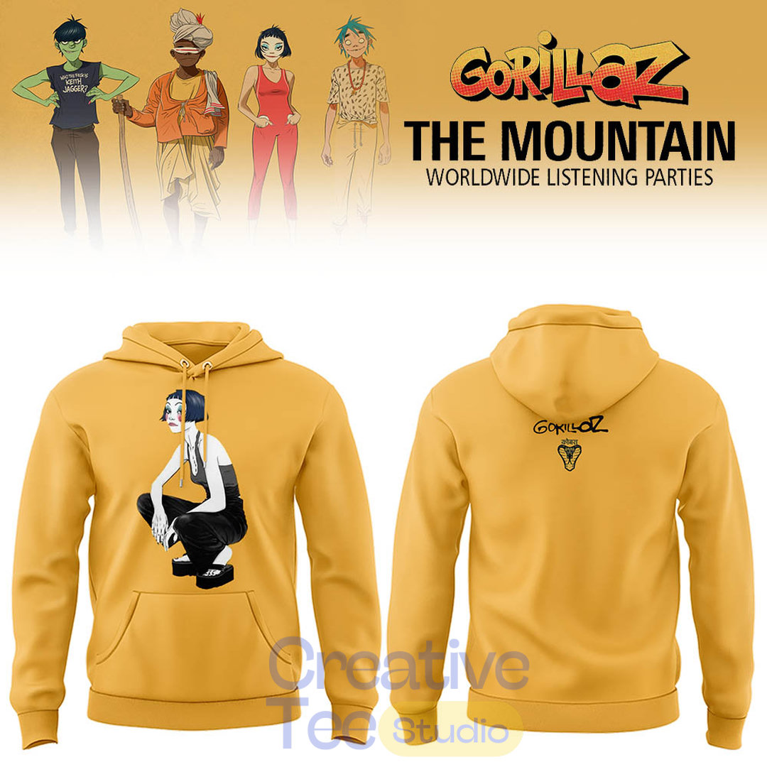 Gorillaz “The Mountain” Worldwide Listening Parties in LA 2026 Hoodie Gorillaz “The Mountain” Worldwide Listening Parties in LA 2026 Hoodie