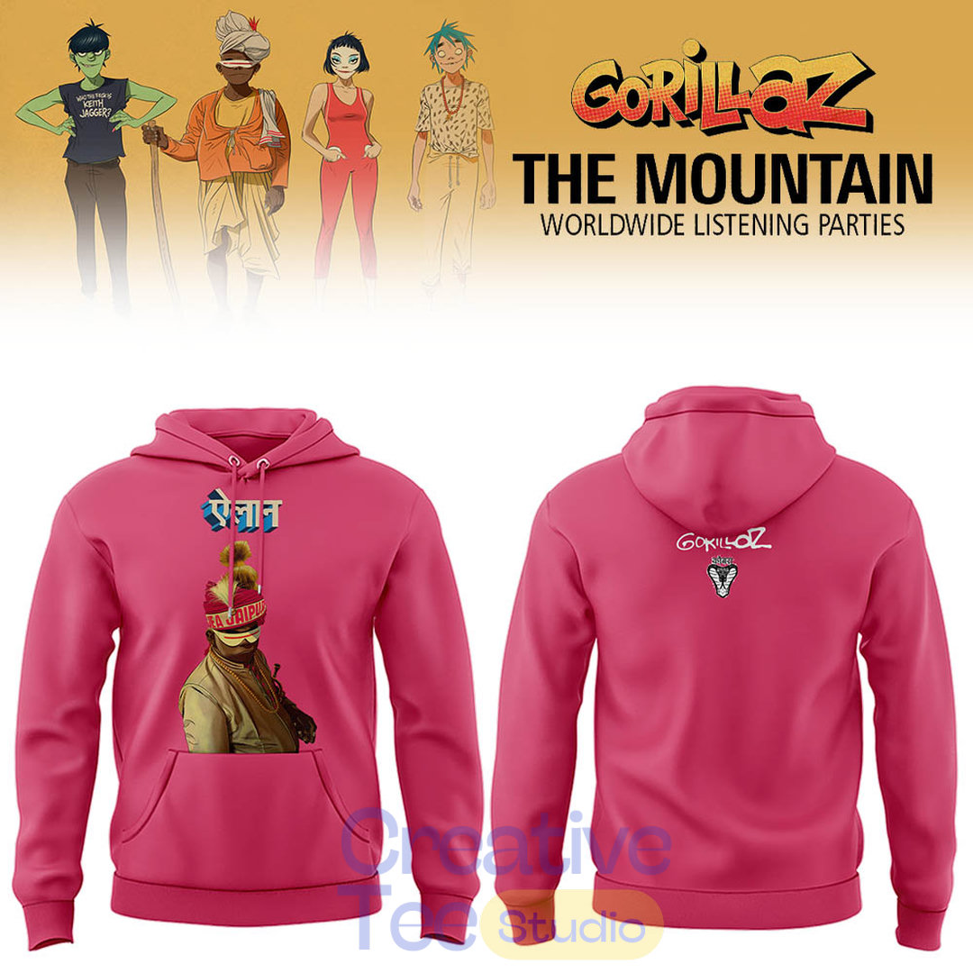 Gorillaz “The Mountain” Worldwide Listening Parties in LA 2026 Hoodie Gorillaz “The Mountain” Worldwide Listening Parties in LA 2026 Hoodie