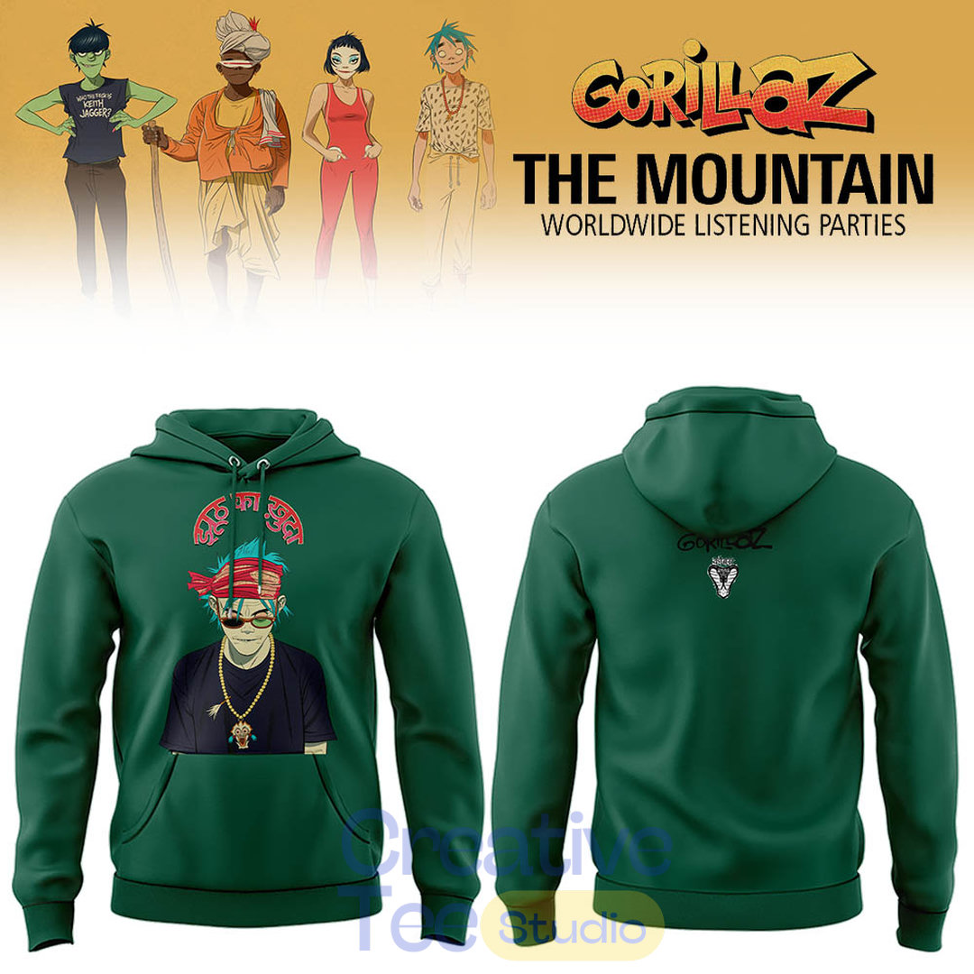 Gorillaz “The Mountain” Worldwide Listening Parties in LA 2026 Hoodie Gorillaz “The Mountain” Worldwide Listening Parties in LA 2026 Hoodie
