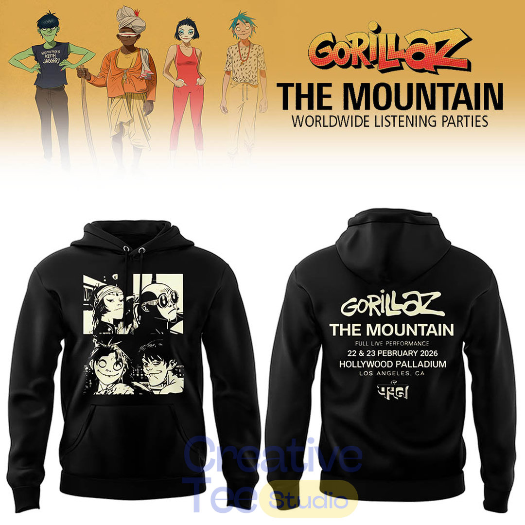 Gorillaz “The Mountain” Worldwide Listening Parties in LA 2026 Hoodie