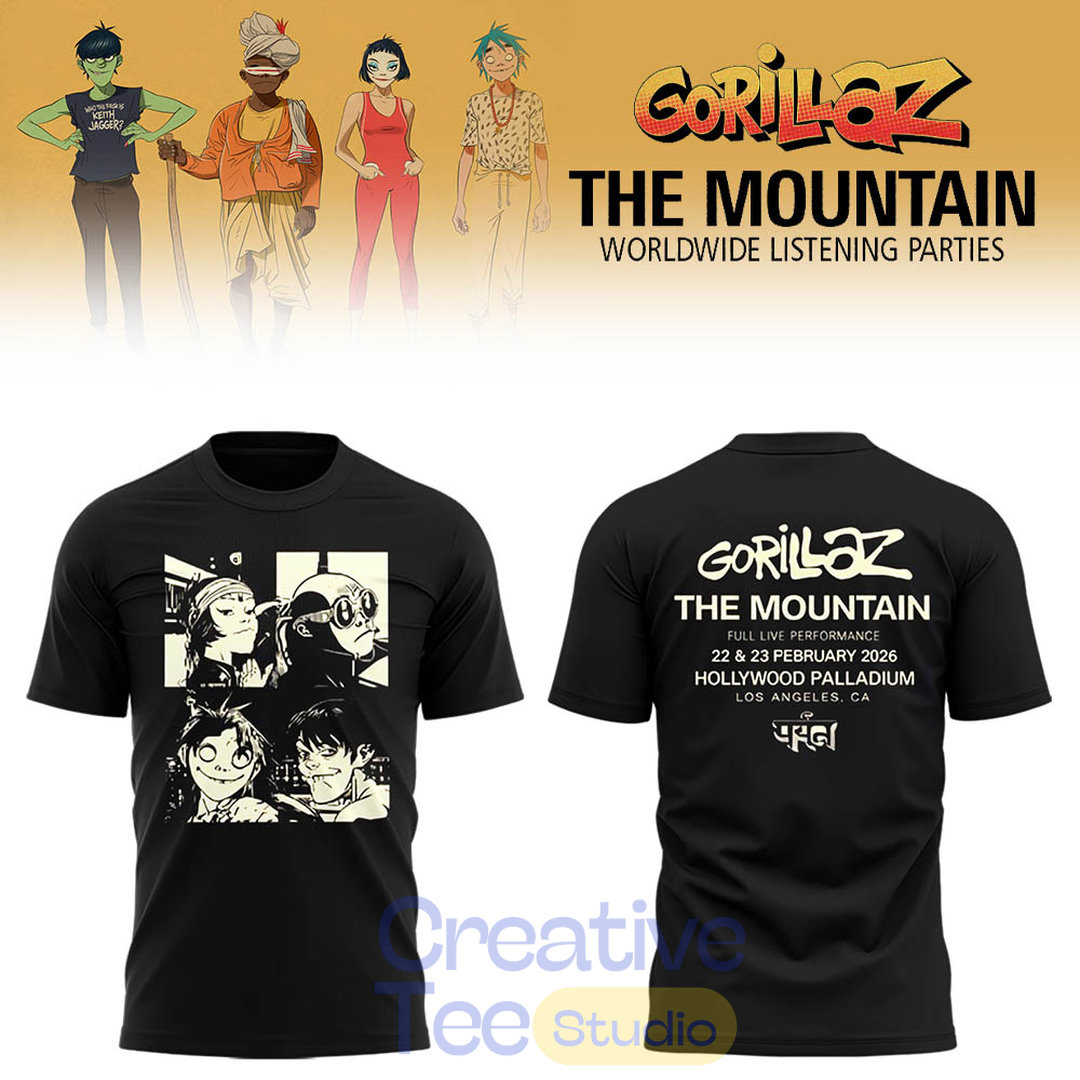 Gorillaz The Mountain Worldwide Listening Parties in LA 2026 Shirt