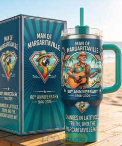 Jimmy Buffett 80th Anniversary Tumbler