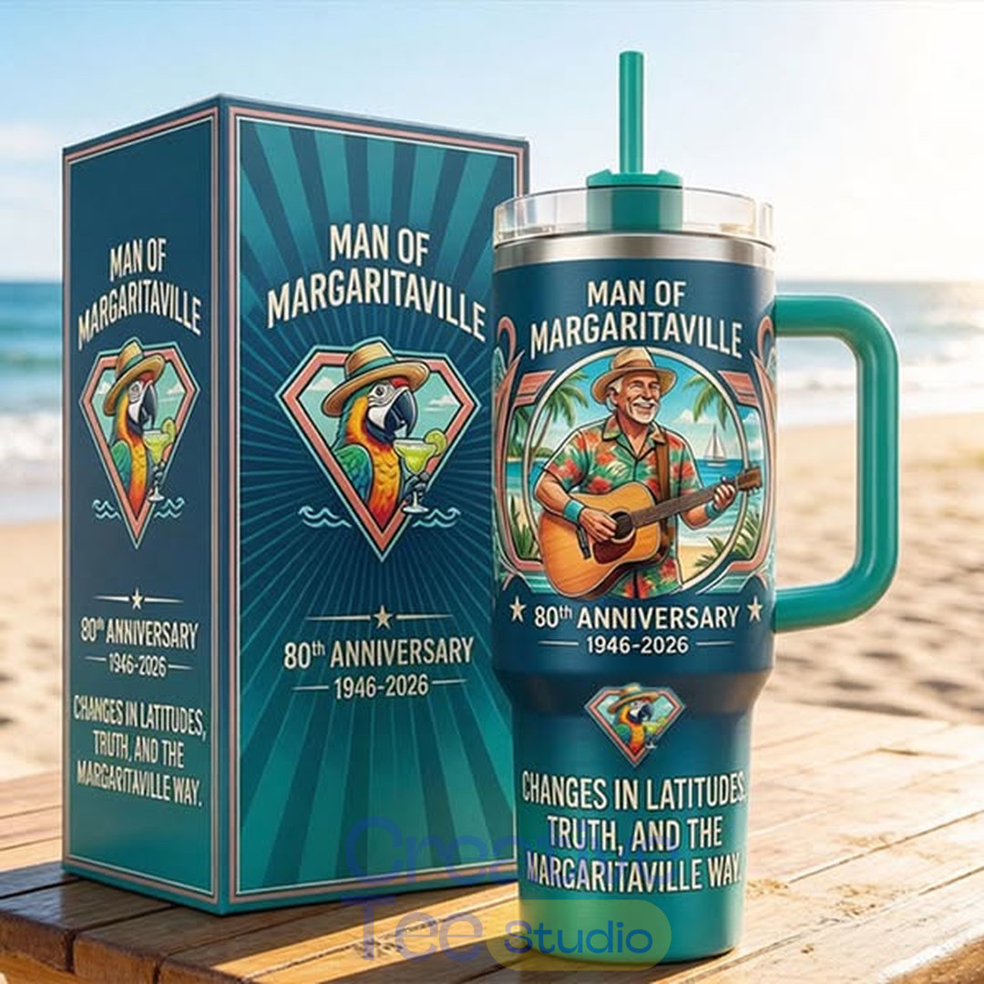 Jimmy Buffett 80th Anniversary Tumbler Jimmy Buffett 80th Anniversary Tumbler
