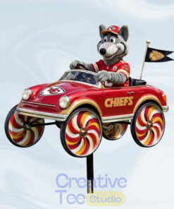 Kansas City Chiefs Wolf Mascot Garden Wind Spinner Kansas City Chiefs Wolf Mascot Garden Wind Spinner
