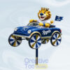 Kansas City Chiefs Wolf Mascot Garden Wind Spinner