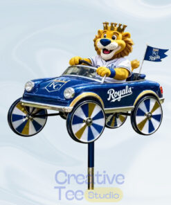 Kansas City Royals Sluggerrr Mascot Garden Wind Spinner
