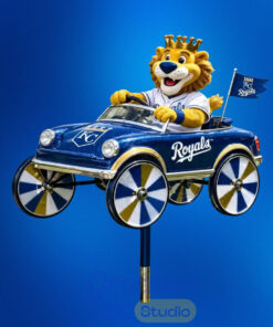 Kansas City Royals Sluggerrr Mascot Garden Wind Spinner